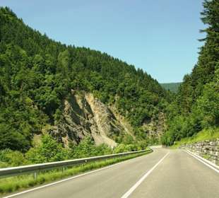 Im Juli Anfahrt zum Plöckenpass Traumwetter