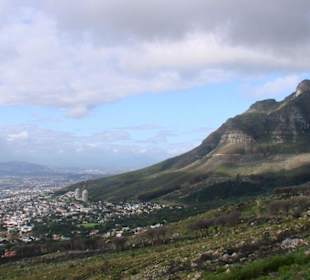 Blick vom Tafelberg auf Kapstadt