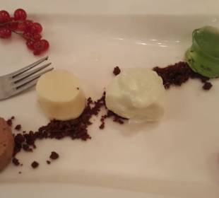 Variationen von der Minze, Schokolade und Joghurt