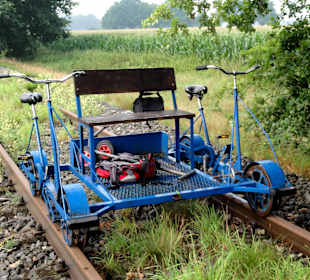 Die Fahrrad-Draisine für 4 Personen