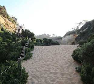 Der Weg nach unten - zum Ort des Geschehens