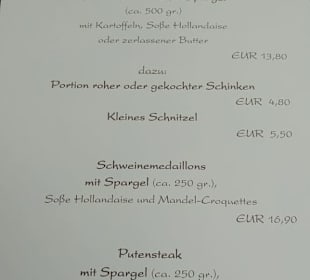 Speisenkarte