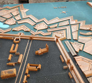 Holzmodell der ehemaligen Bastion Cleve