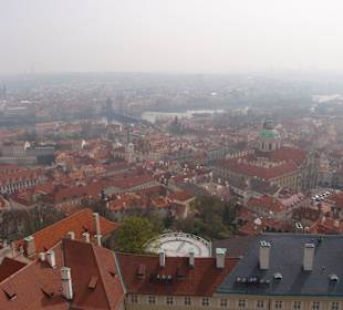 Blick von oben auf die Stadt