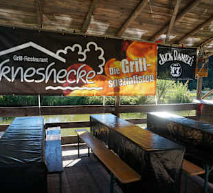 Holzinsel im Kneshecke-Paddelteich