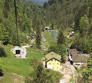 Auffahrt mit der Gondel 