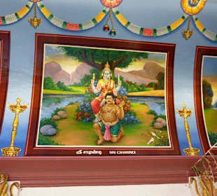 Deckenmalereien im Tempel