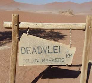 Hinweisschild zum Deadvlei