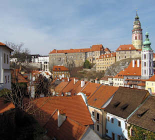 Pohled na hrad a zámek, Český Krumlov