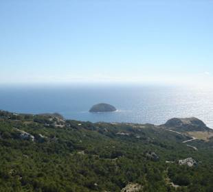 Blick von Monolithos auf's Meer
