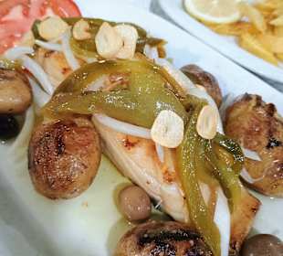 Gegrillter Kabeljau mit Paprikaschoten