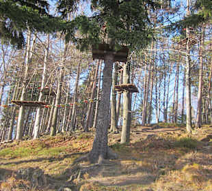 Hochseilgarten mit Bahn