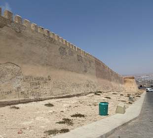 Außenmauer der Kasbah