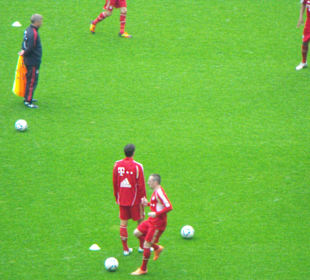 Aufwärmen vor dem Spiel, FCB