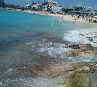 Die Bucht von Maho Beach