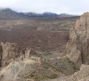 Blick von den Roques de García in den Krater