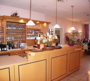 Tresen im Restaurant Hafenblick