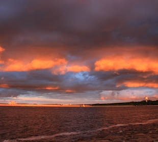 Zachód słońca przy Stawa Młyny