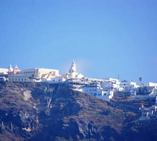Santorin selbst im Bild Landschaft, Stadt
