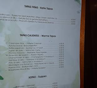 Speisekarte La vie est belle