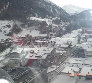 Ausblick aus Gondel in Richtung Pension