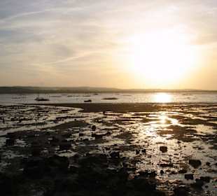 Ebbe und Sonnenuntergang vor Turtle Island