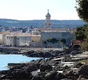 Blick Stadt Krk