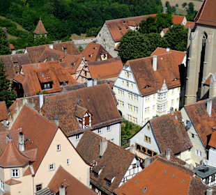 Blick vom Rathausturm auf die Altstadt