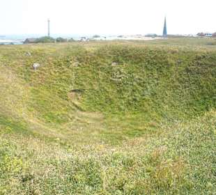Bombenkrater auf Helgoland