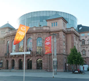 Blick von Rest. ALEX zum Staatstheater Mainz 