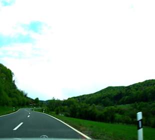 Herrliche Straßen Oldtimer und Biker