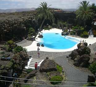 Blick auf den Pool von Oben