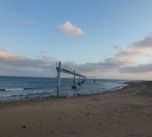 Landeanflug über dem Strand