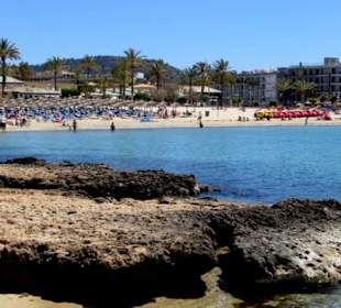 Blick auf den Strand Santa Ponca