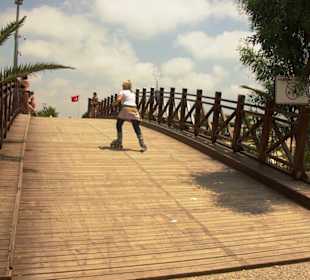 Evrenseki an der Promenade entlang