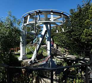 Umlenkseilscheibe an der Bergstation