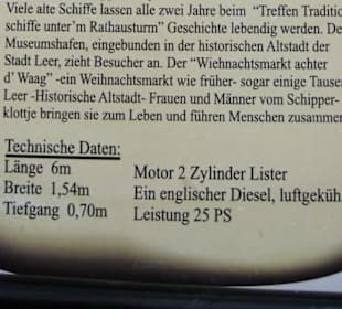 Museumshafen: Tafel beim Schlepper Keerlke