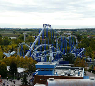 Achterbahn vom Ufo aus gesehen