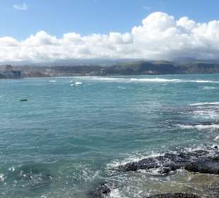 Blick vom Platz vor dem Restaurant La Marinera