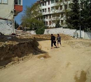 Eine Straße in Kumköy