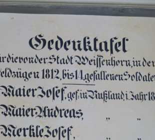 Gedenktafel innen