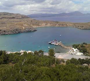 Blick von oben auf das Meer