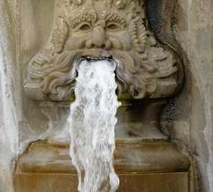 An der Kaskade von Schloss Seehof
