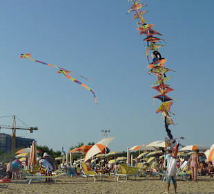 Strandverkäufer mit Flugdrachen