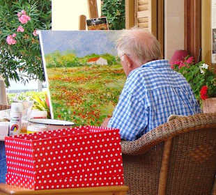 Maler / Künstler Herr Driessen in Cala Figuera