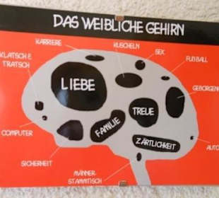 Einer von vielen Sprüchen auf dem Herren-WC