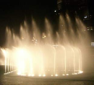 Wasserföntänen am Abend