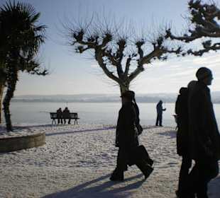 Nieve junto al lago Constanza