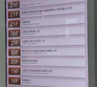 Wegweiser Taipei 101