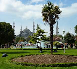Gülhane Park mit Blick auf Blaue Moschee